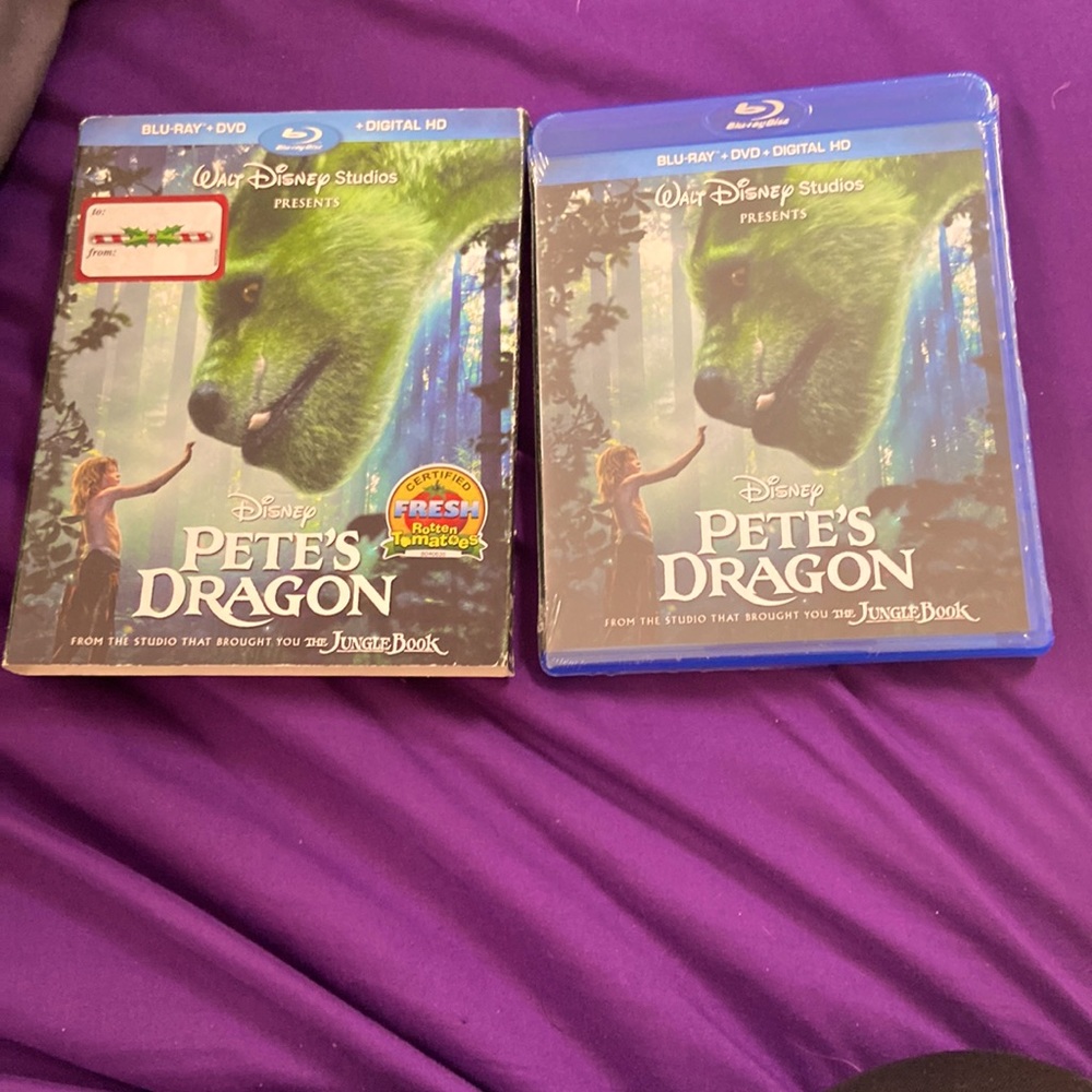 🏷️ 5/$40 BNWT DISNEY’S PETE’S DRAGON REMAKE SEALED W/ORIGINAL DVD/BLU-RAY COVER
